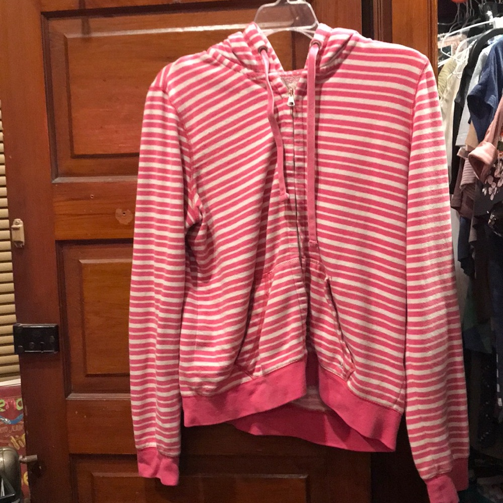aerie striped sweatshirt
